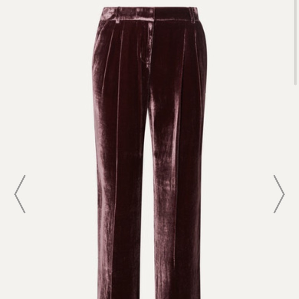 Michael Kors - Pleated Velvet Straight-leg Pants